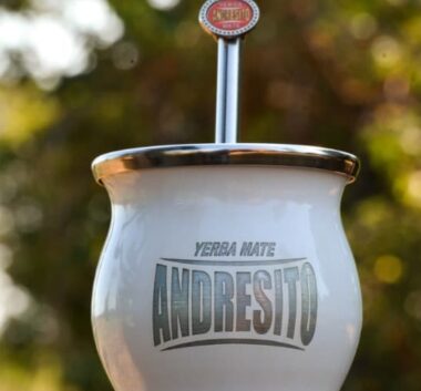 Mate de aluminio blanco yerba mate andresito