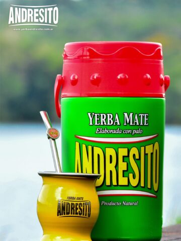 Termolar yerba mate andresito con tapa rojo